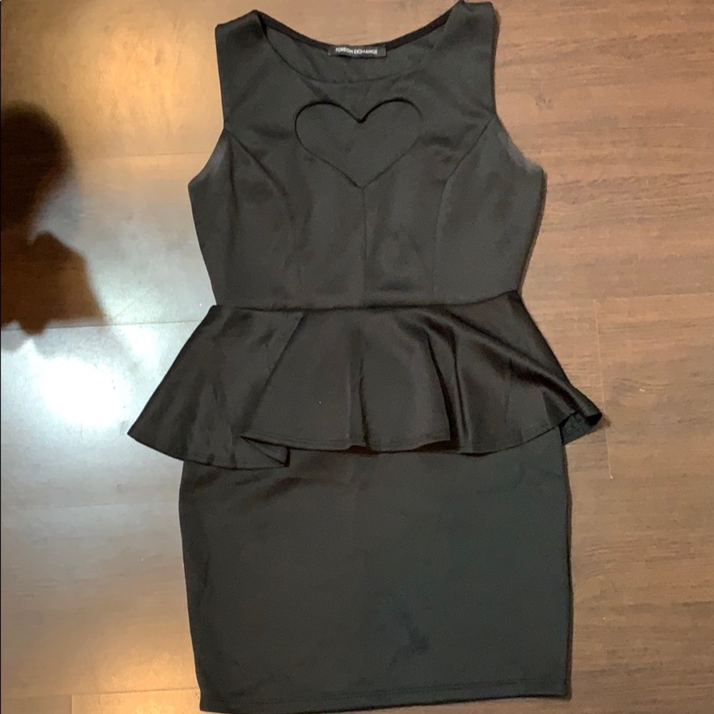 Black heart front dress